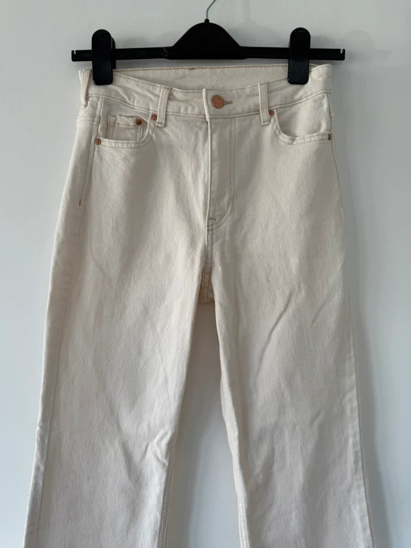 H&M Boot Cut High Waisted Cream Jeans EUR 34, photo 2 of 4