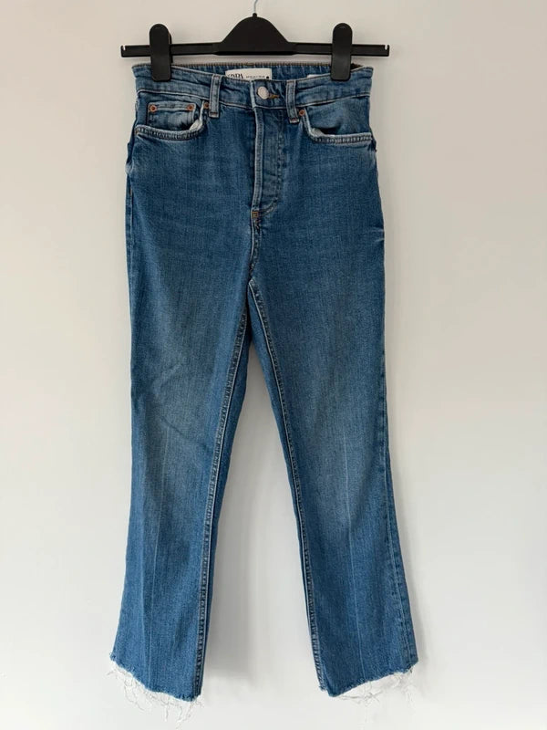 Zara Blue Skinny Wide Legged Jeans Size EUR 34, preloved