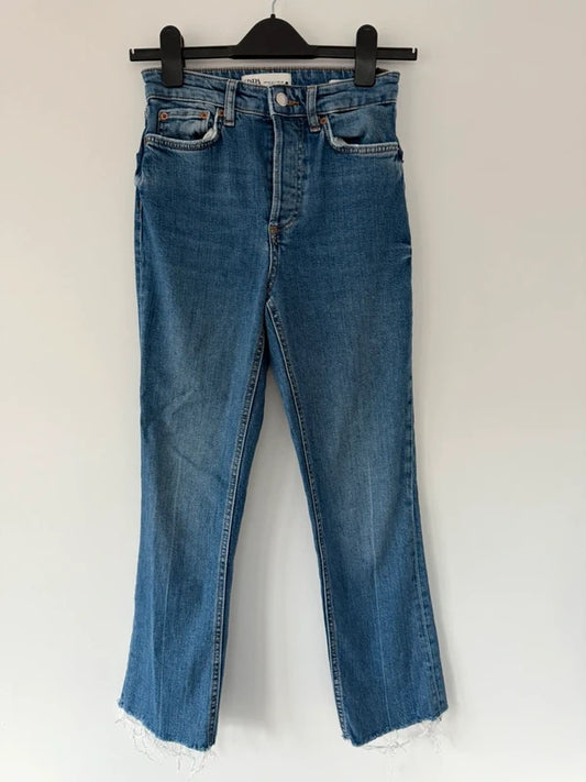 Zara Blue Skinny Wide Legged Jeans Size EUR 34, preloved