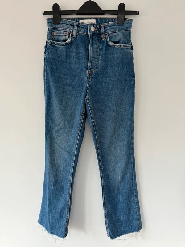 Zara Blue Skinny Wide Legged Jeans Size EUR 34, photo 2 of 5