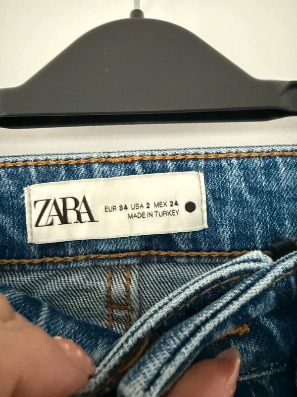 Zara Blue Skinny Wide Legged Jeans Size EUR 34, photo 4 of 5