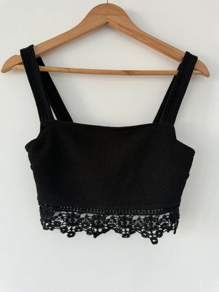 Kendall and Kylie Black Crop Top, preloved