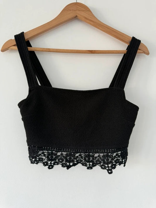 Kendall and Kylie Black Crop Top, preloved