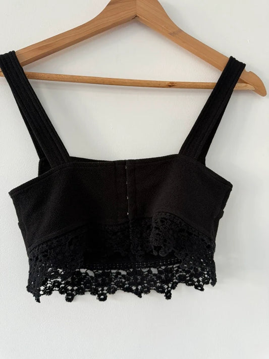 Kendall and Kylie Black Crop Top, photo 2 of 3