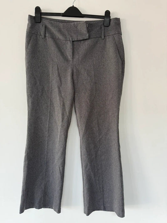 TU Grey Wide Leg Trousers Size 14 Short, preloved
