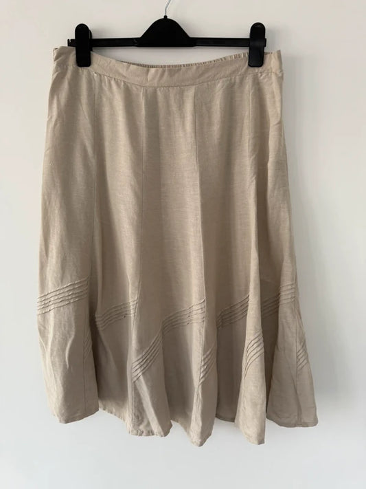 Julipa Beige Midi Skirt, preloved