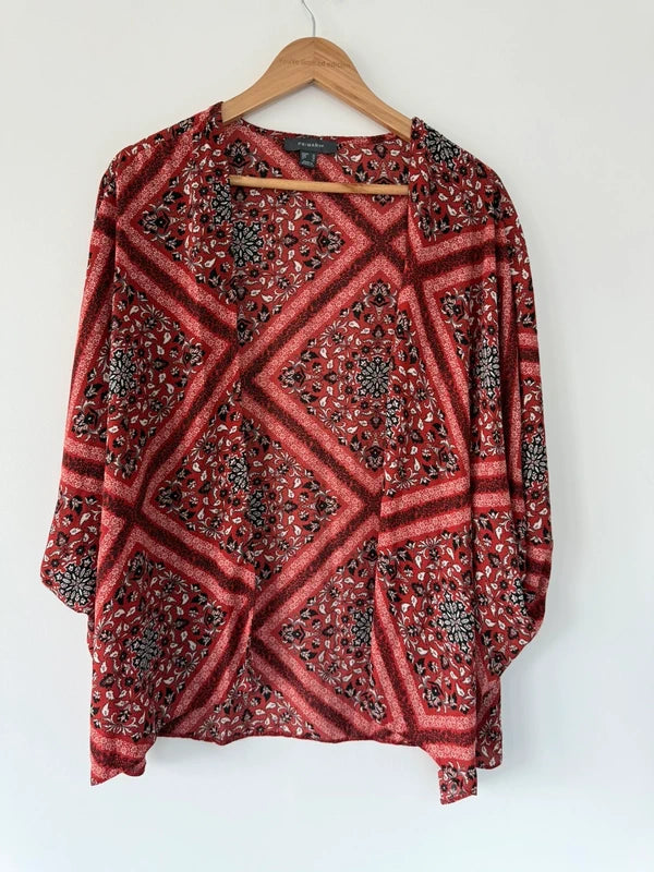Primark Orange Patterned Kimono, preloved