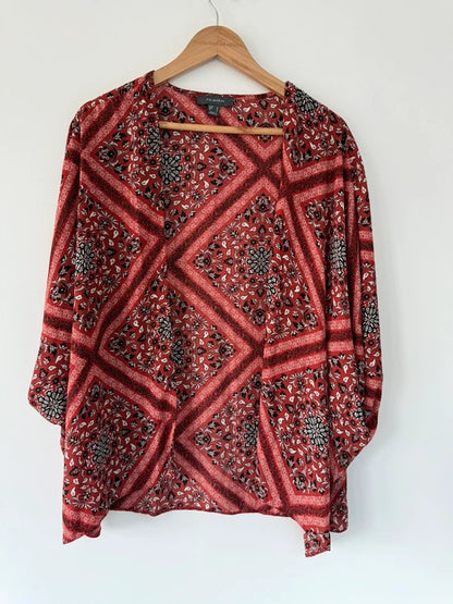 Primark Orange Patterned Kimono, preloved