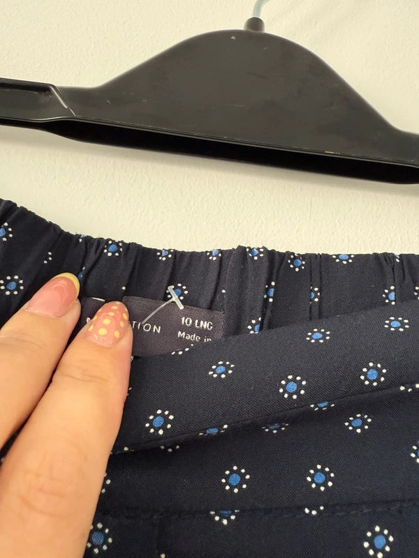 Marks and Spencer’s Blue Patterned Trousers Size 10 Long, photo 4 of 4