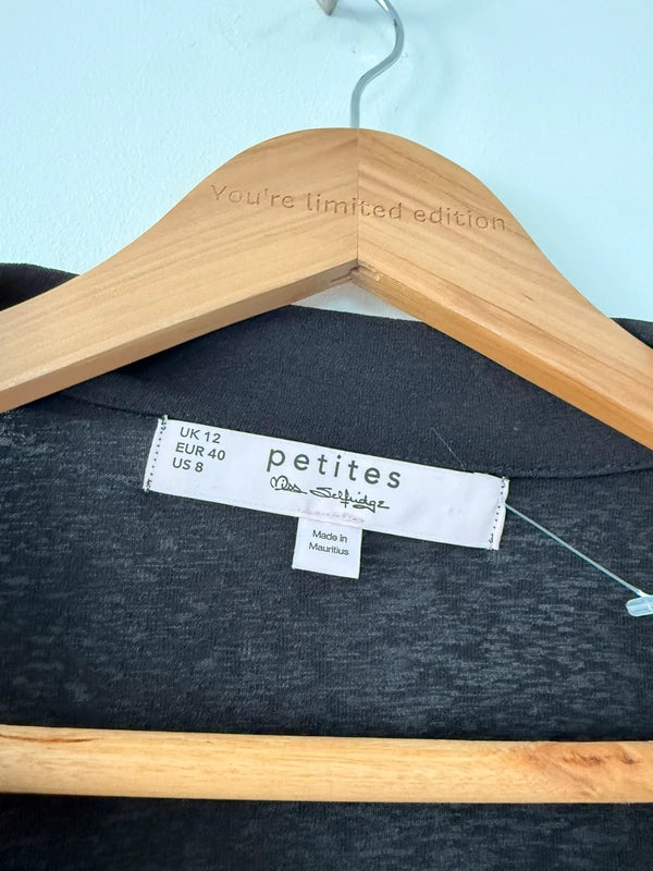 Miss Selfridge Black Collar Body Suit Size 12 Petite, photo 3 of 3