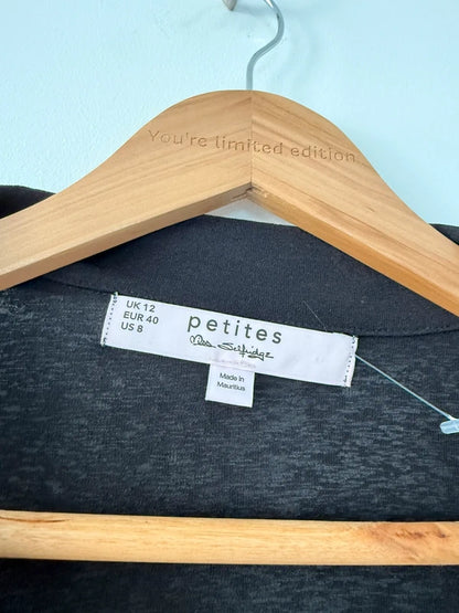 Miss Selfridge Black Collar Body Suit Size 12 Petite, photo 3 of 3