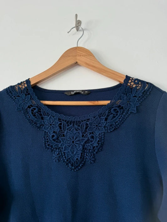 Bonmarche Navy Blue Top, photo 2 of 4
