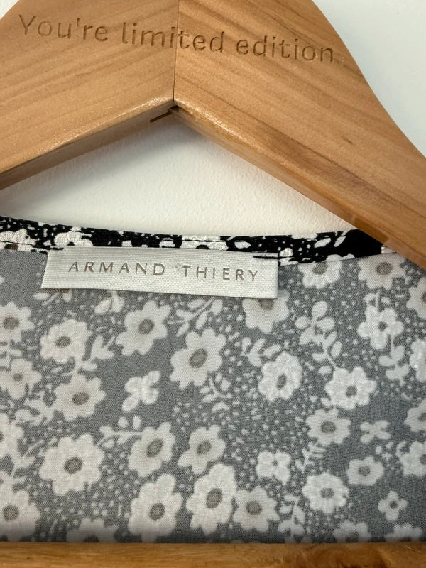 Armand Thierry Black and White Patterned Blouse, photo 3 of 5