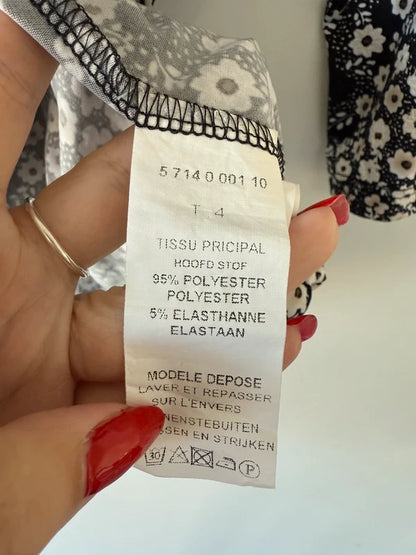 Armand Thierry Black and White Patterned Blouse, photo 4 of 5