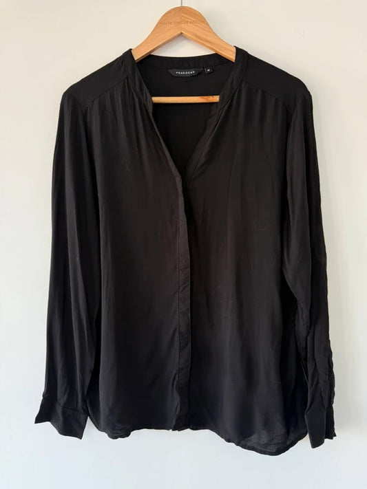 Peacocks Black Shirt, preloved