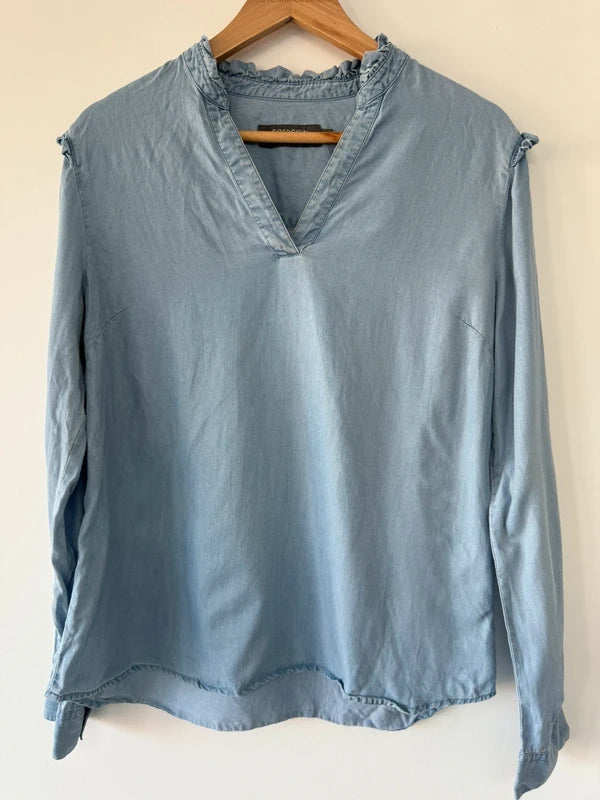 Coercion Blue Denim Style Blouse, preloved