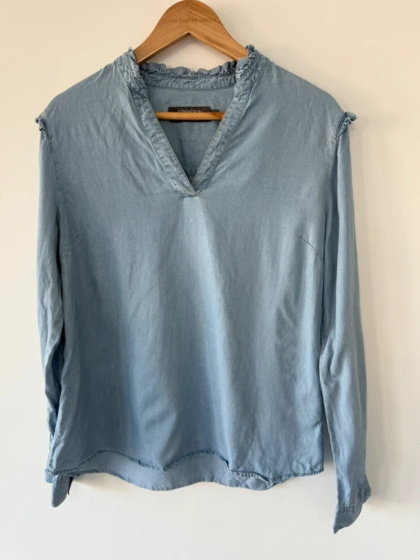 Coercion Blue Denim Style Blouse, photo 2 of 3