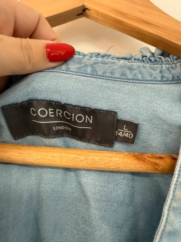 Coercion Blue Denim Style Blouse, photo 3 of 3
