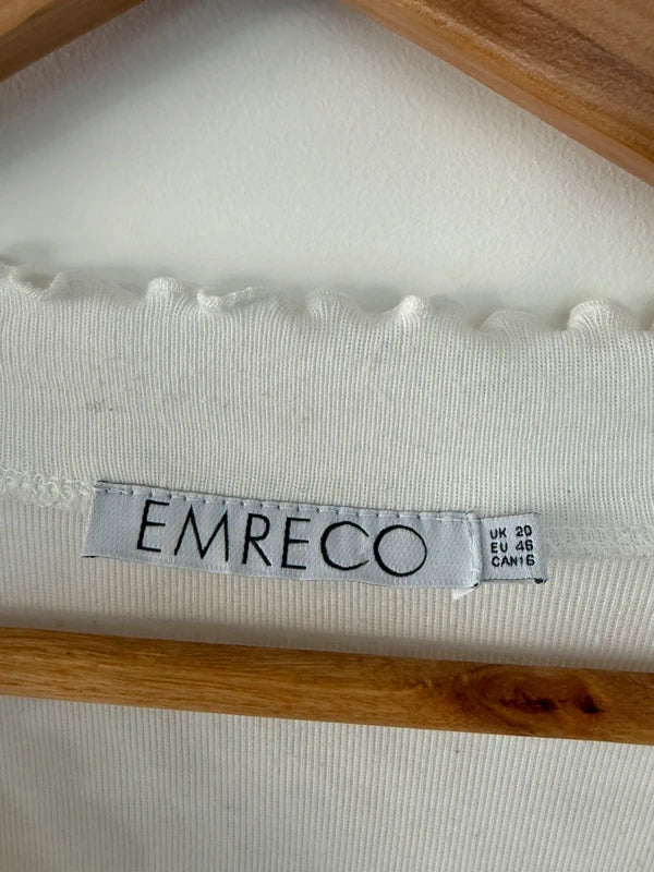 Emerco Vintage Style White Frilly Top, photo 3 of 4