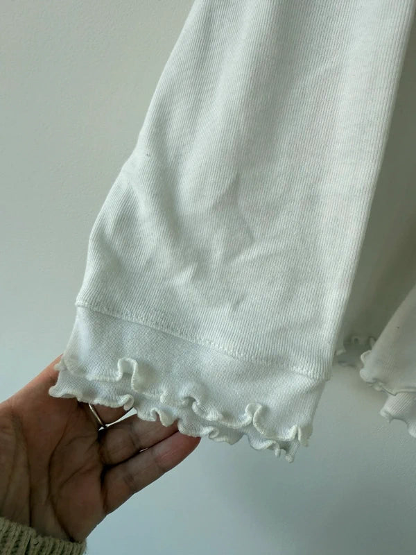 Emerco Vintage Style White Frilly Top, photo 4 of 4