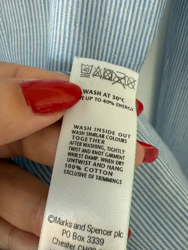 Per Una Blue Striped Shirt, photo 5 of 5
