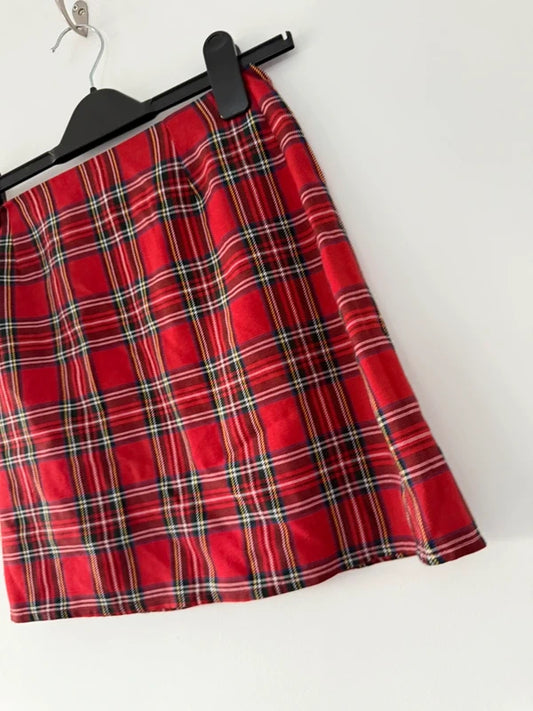 Boohoo Petite Red Tartan Skirt, photo 2 of 3