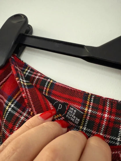 Boohoo Petite Red Tartan Skirt, photo 3 of 3