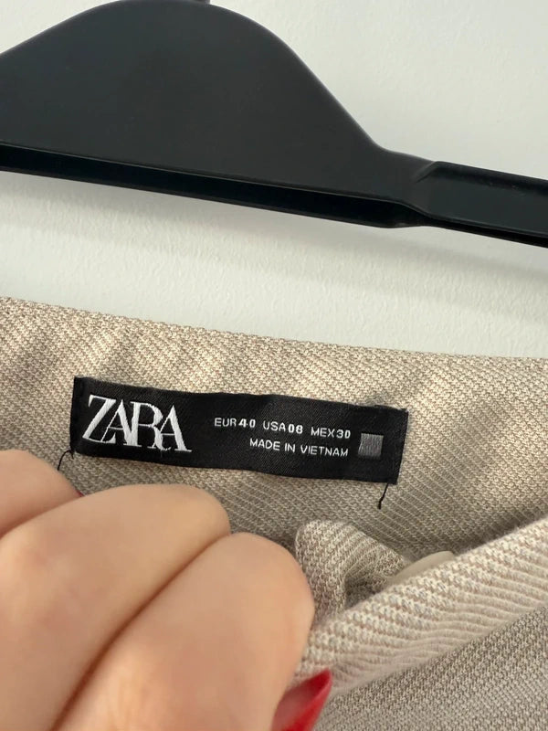 Zara Beige Smart Trousers Size EUR 40, photo 3 of 5