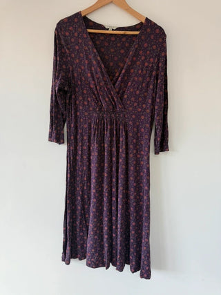 East Purple Floral Patterned Dress, preloved
