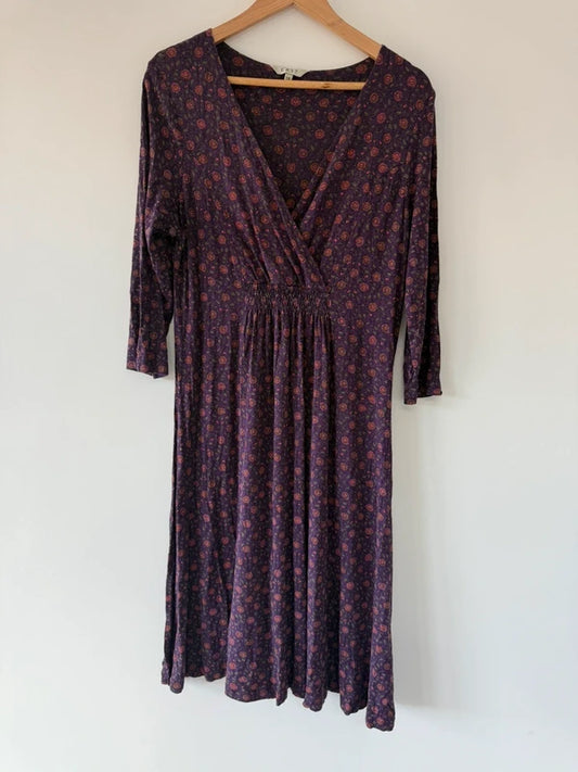 East Purple Floral Patterned Dress, preloved