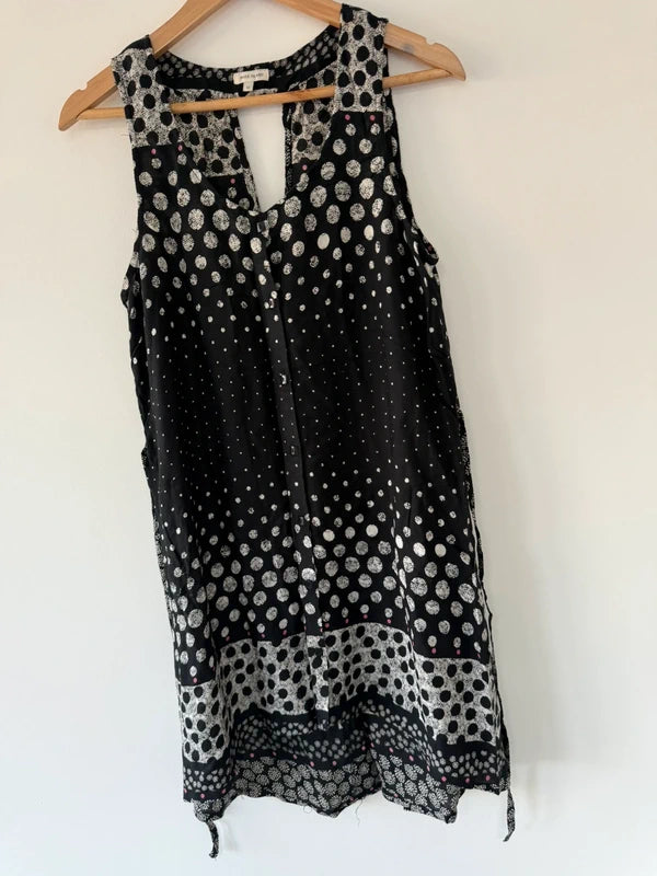 River Island Black Tunic Patterned Blouse, photo 2 of 5