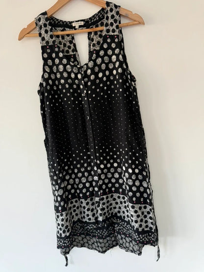 River Island Black Tunic Patterned Blouse, photo 2 of 5