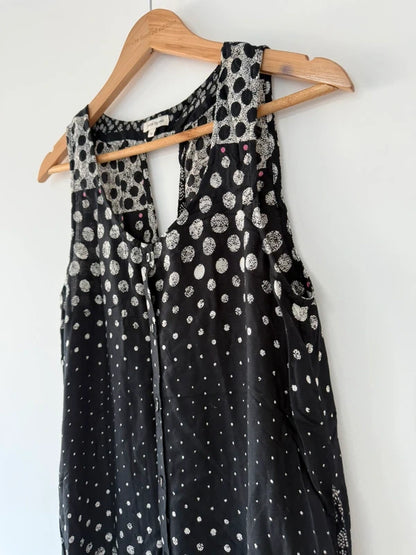 River Island Black Tunic Patterned Blouse, photo 3 of 5