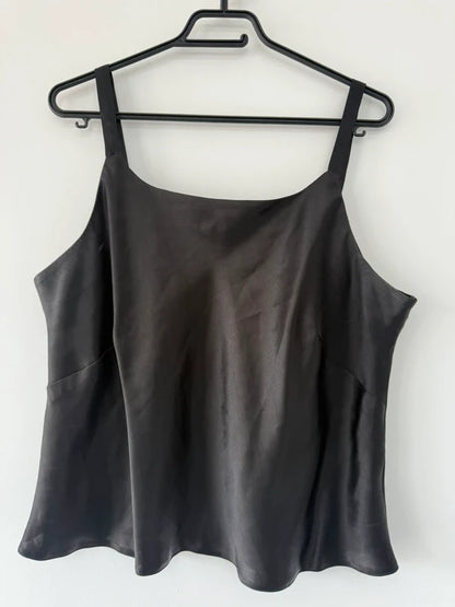 Fosby Black Silky Style Camo Top, preloved