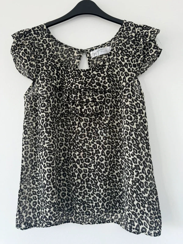 Internacionale Leopard Print Y2k Top, preloved