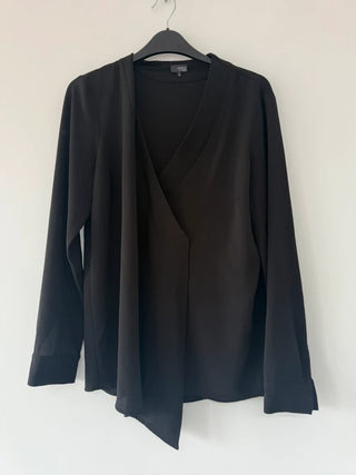 Sparkle and Fade Black Crossover Blouse, preloved