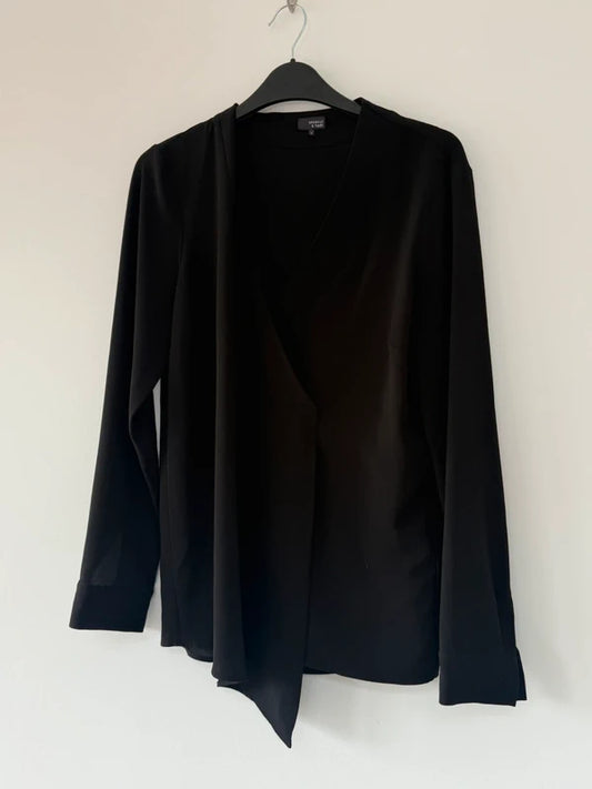Sparkle and Fade Black Crossover Blouse, photo 2 of 3