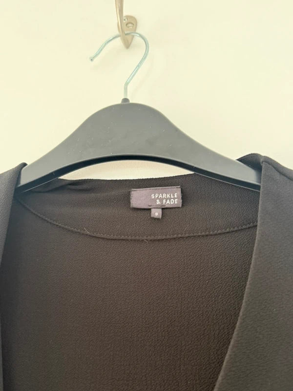 Sparkle and Fade Black Crossover Blouse, photo 3 of 3