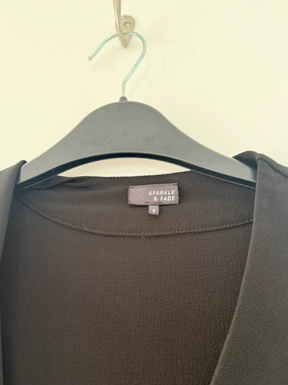 Sparkle and Fade Black Crossover Blouse, photo 3 of 3
