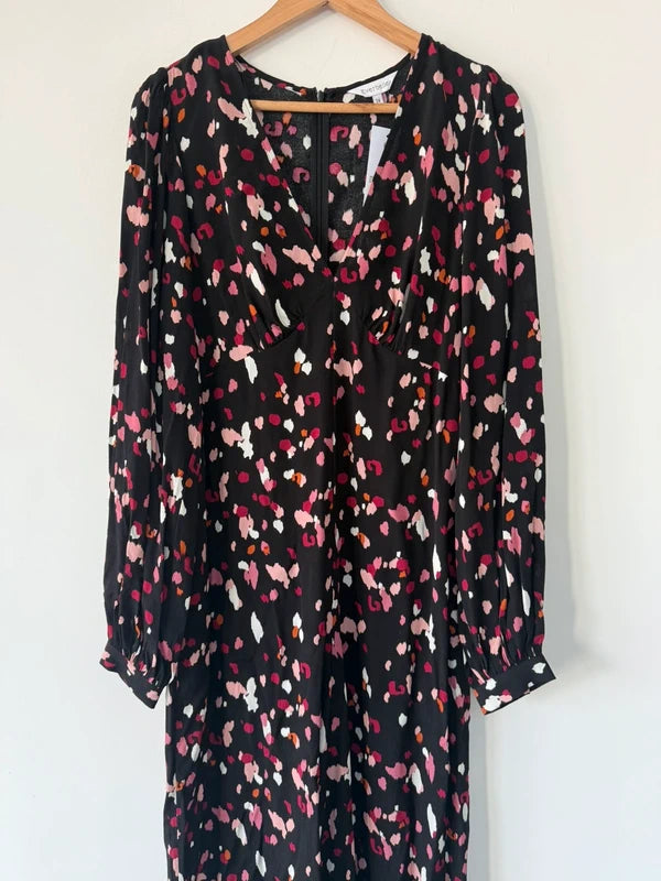 Everbelle Black Leopard Print Jumpsuit, photo 3 of 5