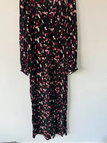 Everbelle Black Leopard Print Jumpsuit, photo 4 of 5