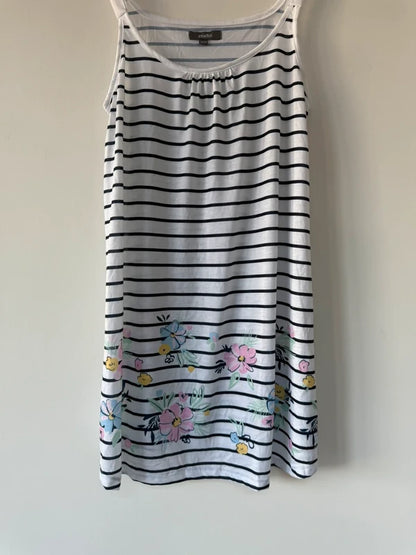 Studio White Striped Floral Summer Dress, photo 2 of 4