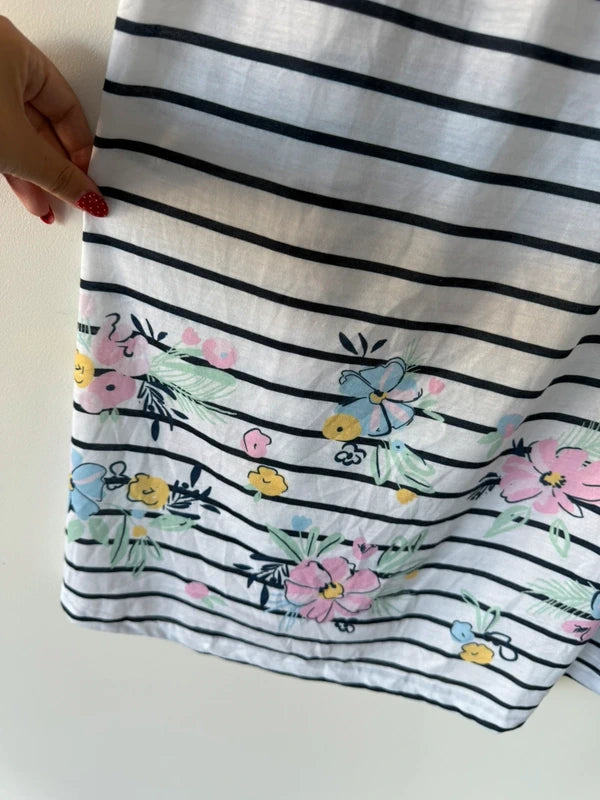 Studio White Striped Floral Summer Dress, photo 3 of 4