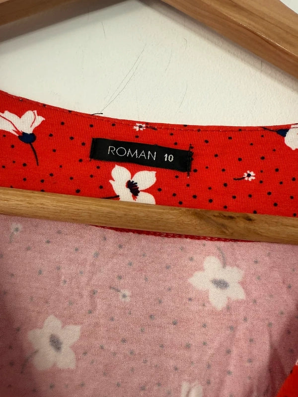 Roman Red Floral Button Summer Dress, photo 5 of 5