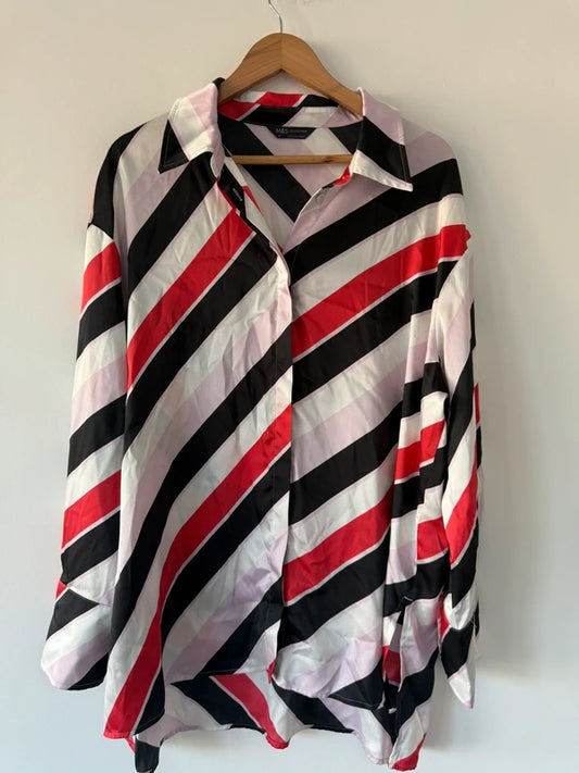 Marks and Spencer’s Striped Satin Shirt, preloved