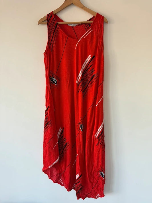 Eastern Classics Red Holiday Dress, preloved