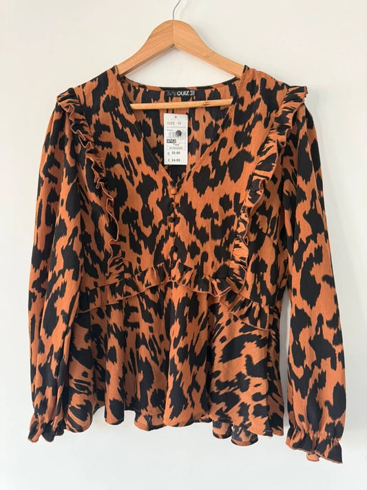 Quiz Animal Print Blouse Size 16 New with Tags, preloved