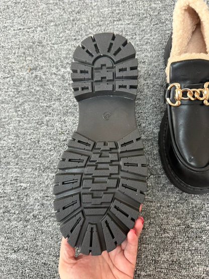 Shein Black Platform Loafer Style Shoes, photo 3 of 5