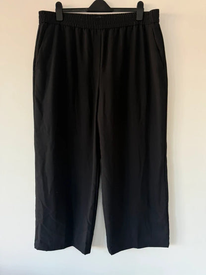 M&S Black Wide Legged Trousers, preloved