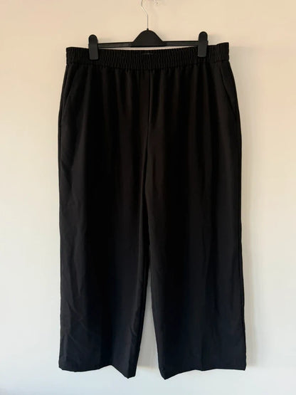 M&S Black Wide Legged Trousers, photo 2 of 3